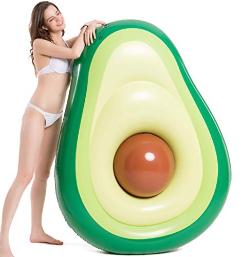 Inflatable Avocado Pool Beach Float w/ Ball