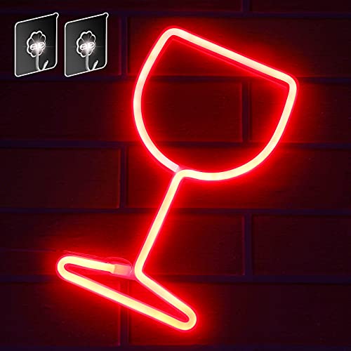 Wine Glass Neon Light Wall Decor