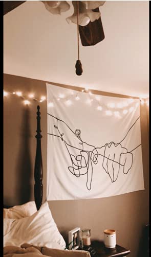 Black & White Pinky Promise Tapestry