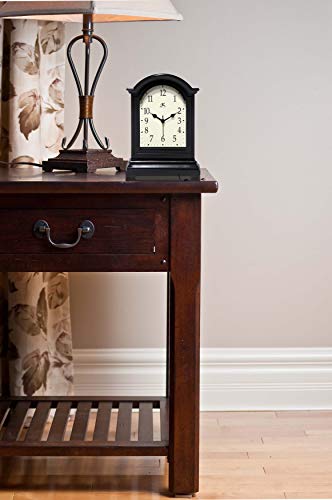 Black Antique 9"" x 6"" Grandfather Mantle Tabletop Clock