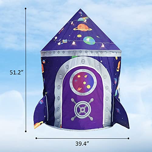 Premium Space Castle Pop Up Tent for Kids Playhouse / Star Lights