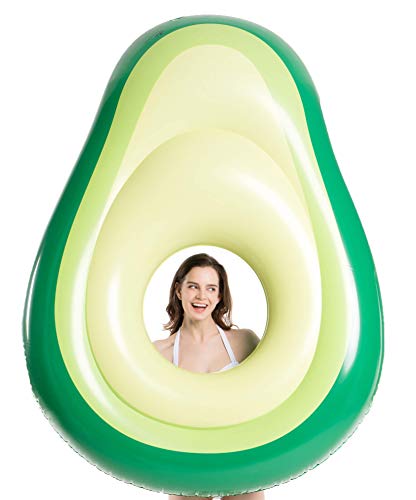 Inflatable Avocado Pool Beach Float w/ Ball