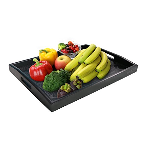 Black Serving Tray with Handle