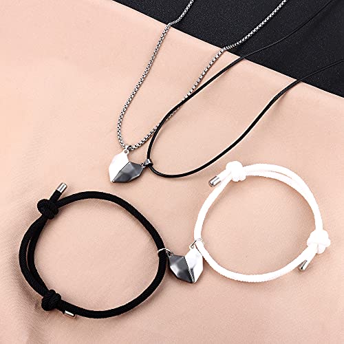 Double Magnetic Matching Couples Necklace Boyfriend's Heart