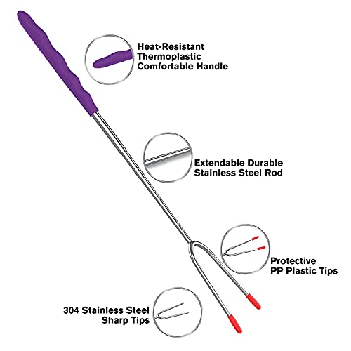Marshmallow Roasting Sticks  Extend 45" -Smores Sticks for Fire Pit