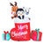 6 FT Tall Christmas Inflatable Merry Christmas Stocking w/ Build-in LEDs