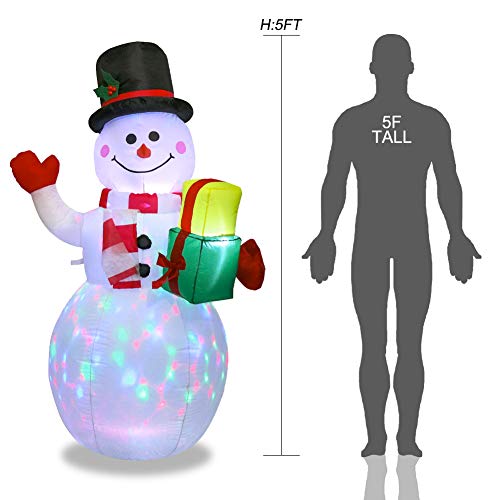 5ft Christmas Snowman Inflatable Decoration