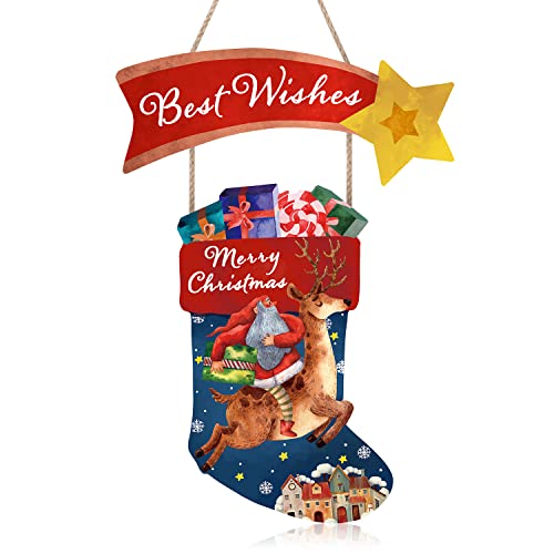 Merry Christmas Wooden Hanging Sign Decoration