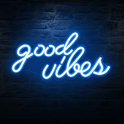 Good Vibes Neon Signs for Wall Decor Powered by USB