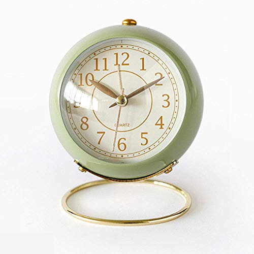 Classic Silent Non-Ticking Analog Alarm Clock Battery Operated w/ Backlight