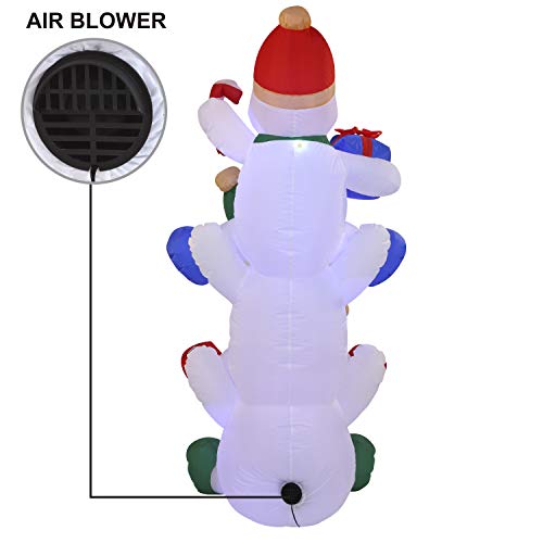 6 FT Snowman Inflatable with Build-in LEDs