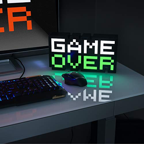 Game Over 8-Bit Pixel NIght Light, Color Changing & Sound Reactive