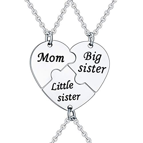 3PCs/Set Mom Big Sister Little Sister Necklaces Sets