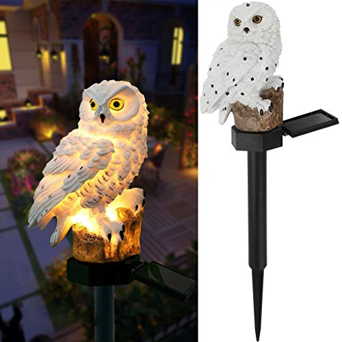 Solar LED LIghts Decorative Resin Owl Solar w/ Stake