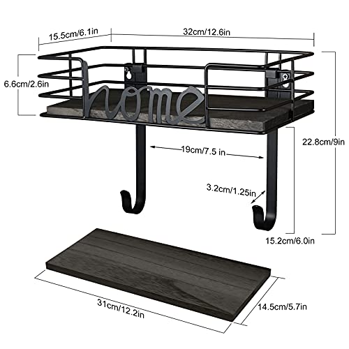 Meat Wall Mount Ironing Board Hanger w/ Removable Hooks