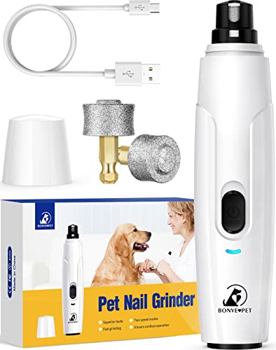 Upgraded Cat Dog Nail Trimmers Super Quiet w/  Grinding Wheels, USB Rechargeable