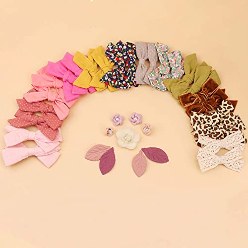 24 PCS Baby Girls Hair Bows Clips 4.5 inch Alligator Clips - One Size