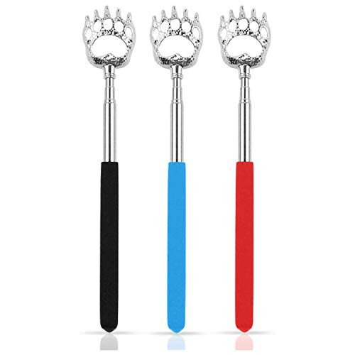 Pack of 3 Bear Claw Telescoping Back Scratchers (Red, Black and Blue)