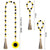 3 Pcs Sunflower Wood Bead Garland w/ Tassels & Sunflower Tag Rustic Farmhouse