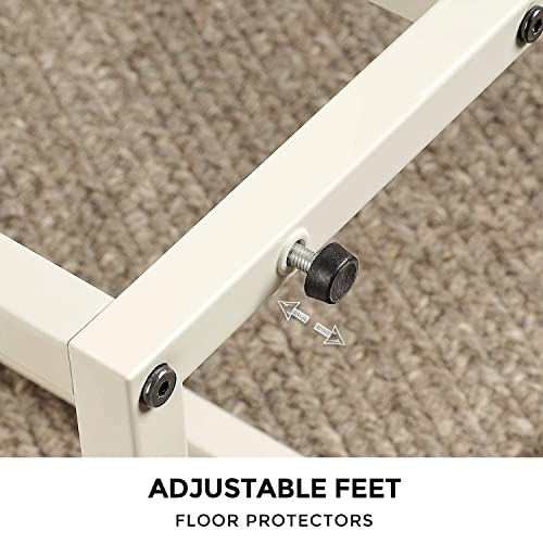 C Shaped End Table for Sofa Couch & Bed