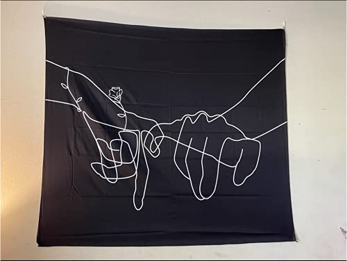 Black & White Pinky Promise Tapestry