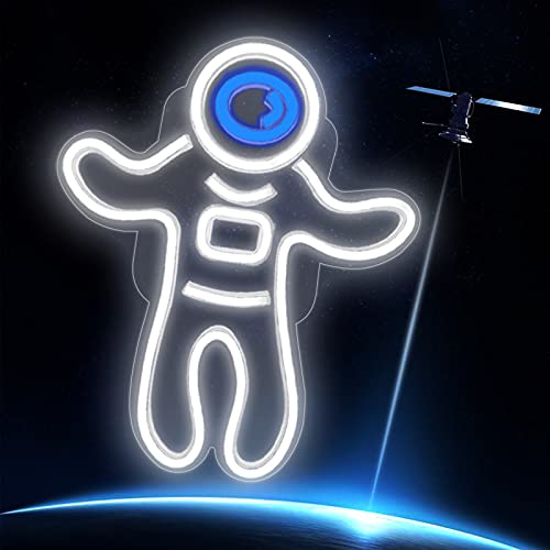 Astronaut Neon Light USB Powered w/ ON/Off Switch, (Blue White)