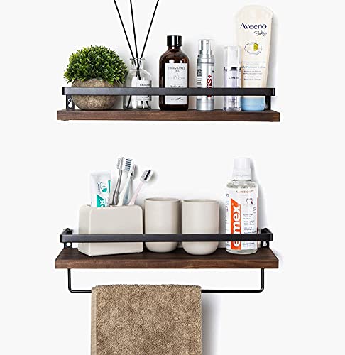 Set of 2 -Floating Storage Shelves Wall Mounted