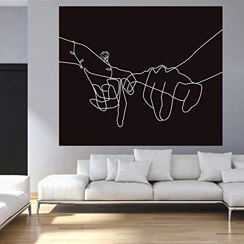 Black & White Pinky Promise Tapestry