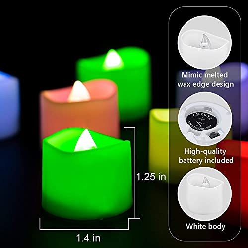 Pack of 24 LED Flameless Tea Lights w/ Batteries