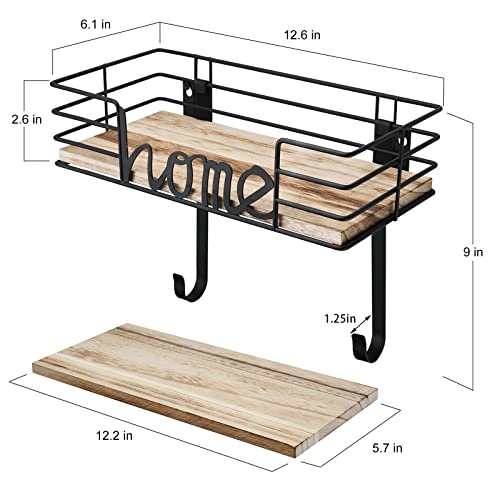 Meat Wall Mount Ironing Board Hanger w/ Removable Hooks