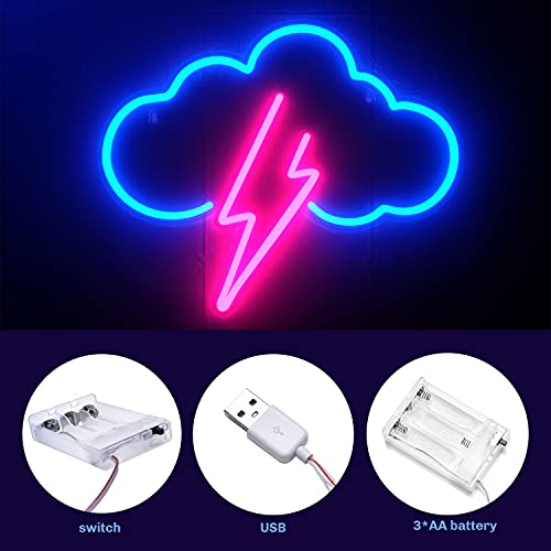 Cloud Led Neon Light Wall Decor, Battery or USB Powered