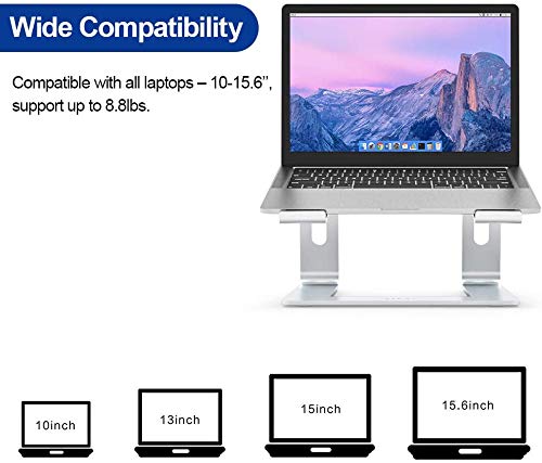 Ergonomic Detachable Stand Compatible w/ 15.6" Laptops