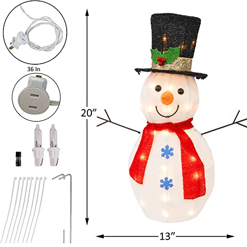 24 Inch Lighted snowman Christmas Decoration