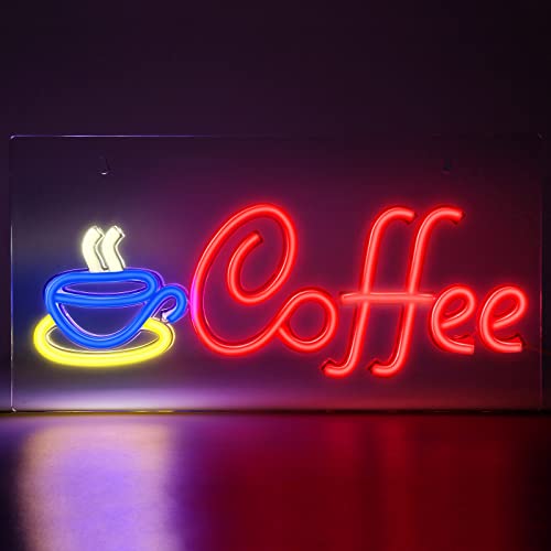 Coffee Neon Sign, Bright LED Light - USB Powered