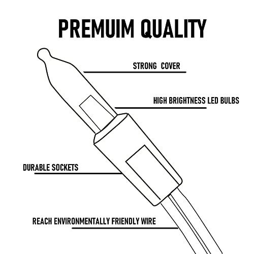 50 LED Battery Operated 16ft Christmas Lights Decoration