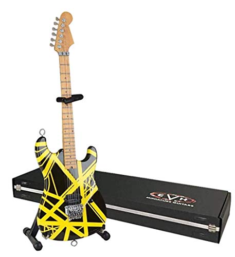 EVH Black & Yellow Mini Replica Guitar Van Halen