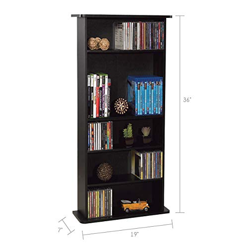 Drawbridge Media Storage Cabinet - Black