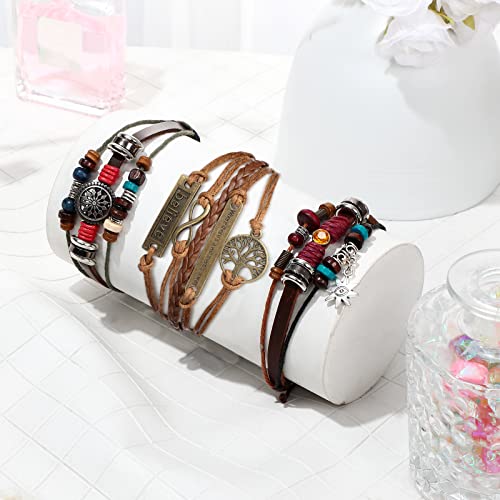 3 Pieces Womens Boho Beaded Bracelets