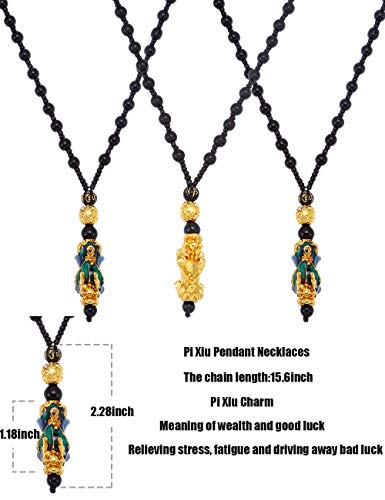 Feng Shui Pi Xiu Bracelet & Necklace Set for Luck & Wealth