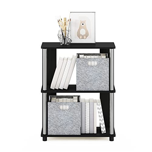 3-Tier Bookcase/Bookshelf/Display Rack w/ Stainless Steel Tubes