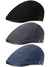 3 Pieces Mens Newsboy Flat Cap Newsies Hat Adjustable