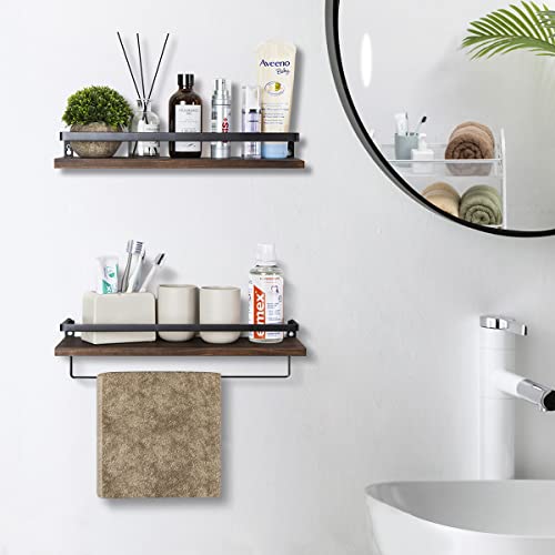 Set of 2 -Floating Storage Shelves Wall Mounted