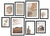 8 Pack Modern Neutral Gallery Wall Kit Decorative Art Black Picture Frame Collage Sets