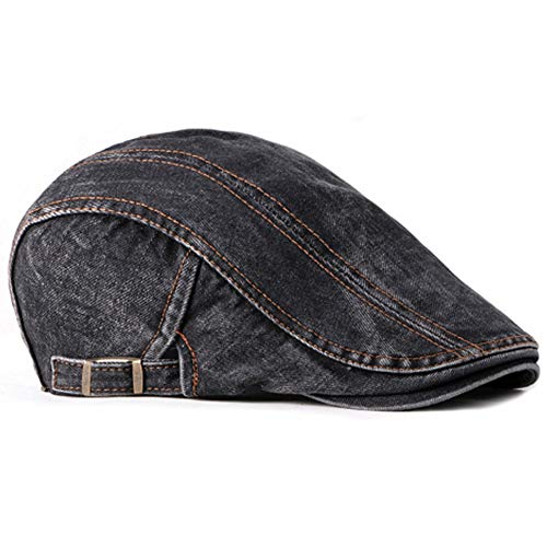 Men's Denim Newsboy Beret Hat Flat Ivy Gatsby Cabbie Driving Cap