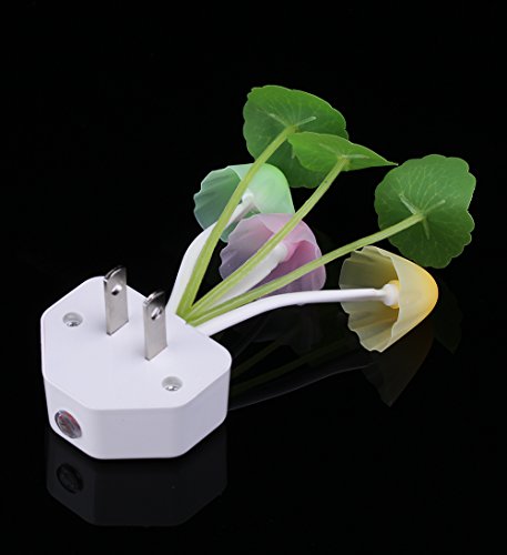 Sensor Led Night Light, Color Changing Plug-in Mushroom Dream Bed Lamp