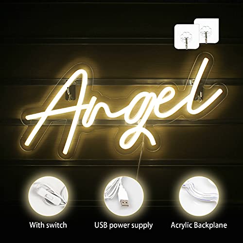 Neon Light Angel Warm White Neon Sign for Wall Decoration