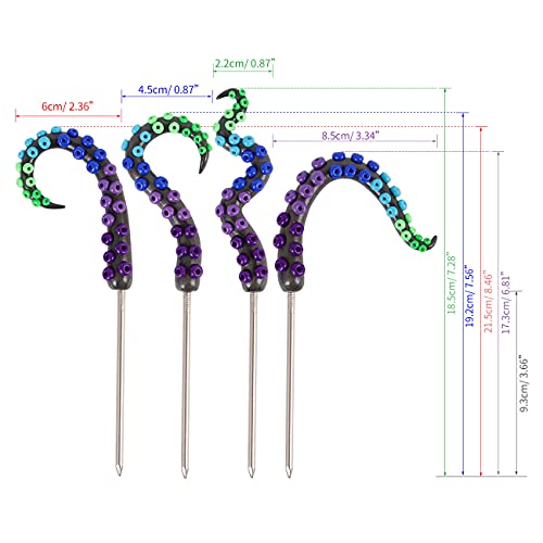 Decorative Garden Octopus Tentacle Stakes, Plant Stakes