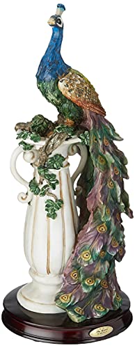 17" Peacock's Sanctuary Home Decor Statue