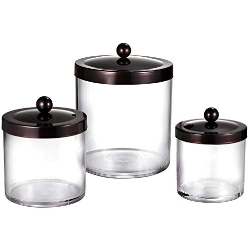 3 Pack Premium Quality Acrylic Qtip Holder