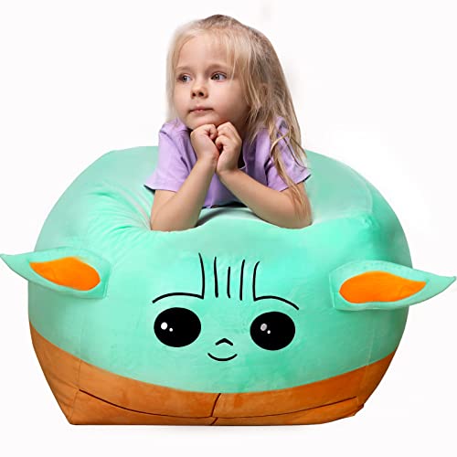 Stuffed Animal Toys Storage Kids Bean Bag - 24 x 24 Inch